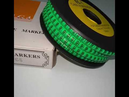 Cable (9) Marker EC-1 Green 2.6mm to 4.2mm 1000pcs 1 Roll   EC-1G(9)  Wire Tagging