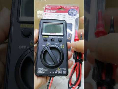 Sanwa Digital Pocket Tester PM300 Digital Multimeter LCD 6000 Count True RMS Pocket Size Made In Japan