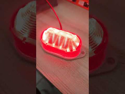 Red LED Warning Light with Siren 220V AC, Blinker Blinking LED Lamp Industrial Warning Design Strobe Light Function