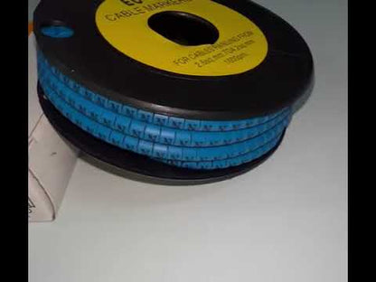 Cable (N) Marker 2.6mm to 4.2mm 1000pcs Blue EC-1B Wire Tagging