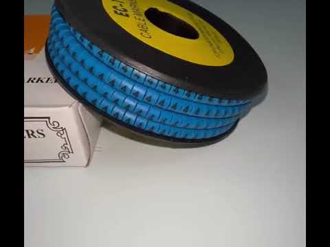 Cable "4" Marker 2.6mm to 4.2mm Blue EC-1B, 1000PcsCS