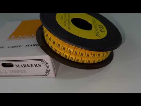 Cable "B" Marker 5.0mm to 7.2mm EC-3 Yellow, 350PCS