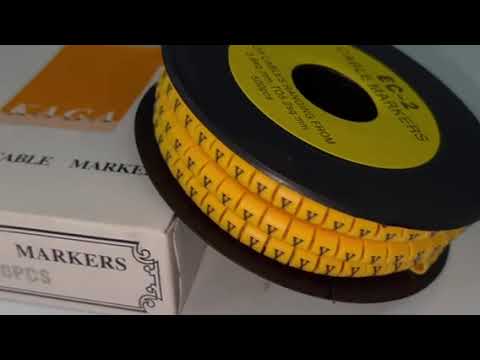 Grippes (Y) Cable Marker 3.6mm to 5.2mm Color Yellow 1roll 500pcs) EC-2Y