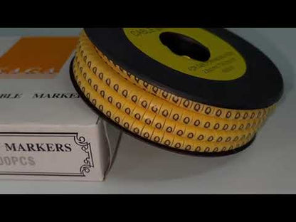 Cable (Q) Marker 2.6mm to 4.2mm ( 1000pcs) Yellow EC-1Y  Wire Tagging