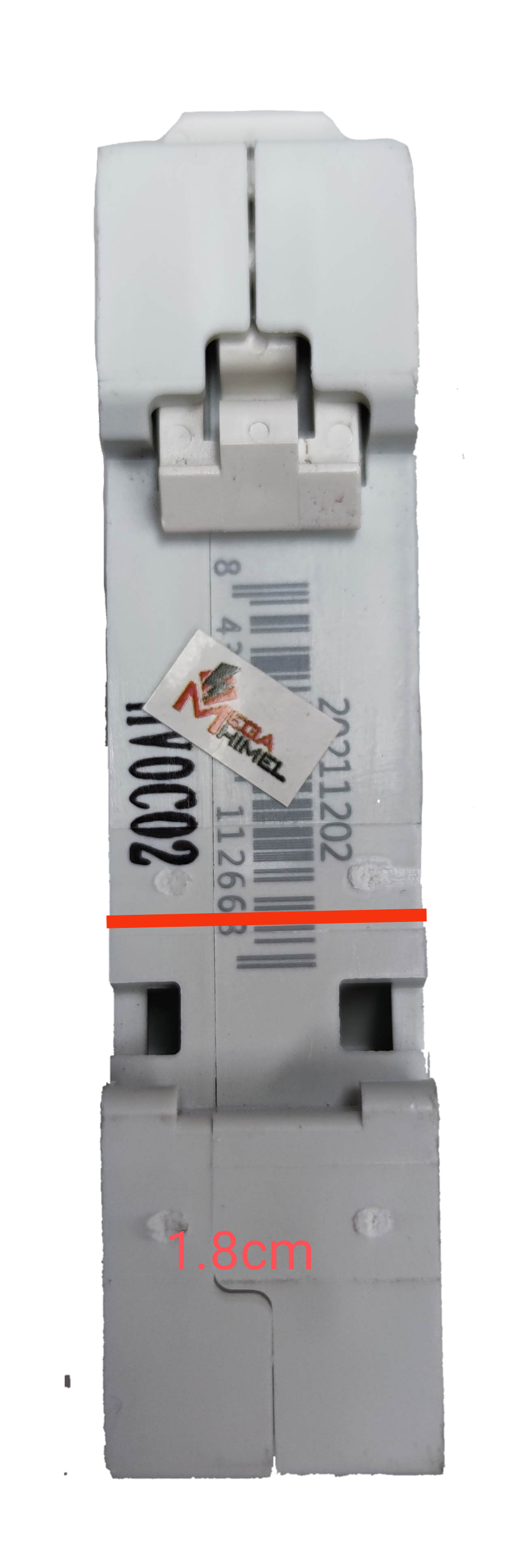 Himel 20a 1 pole MCB 220V miniature circuit breaker with white casing and switch lever