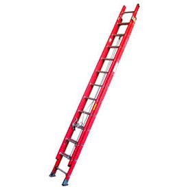 Butterfly red extendable ladder for electrical work fiberglass extension ladder with non slip feet and rung locks