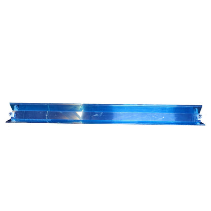 Light Master industrial LED fluorescent fixture linear blue metal reflector housing for workshops