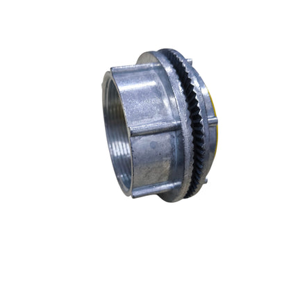 2 Inch Water Tight Hub 58mm zinc plated metal conduit connector with internal threads and serrated locknut