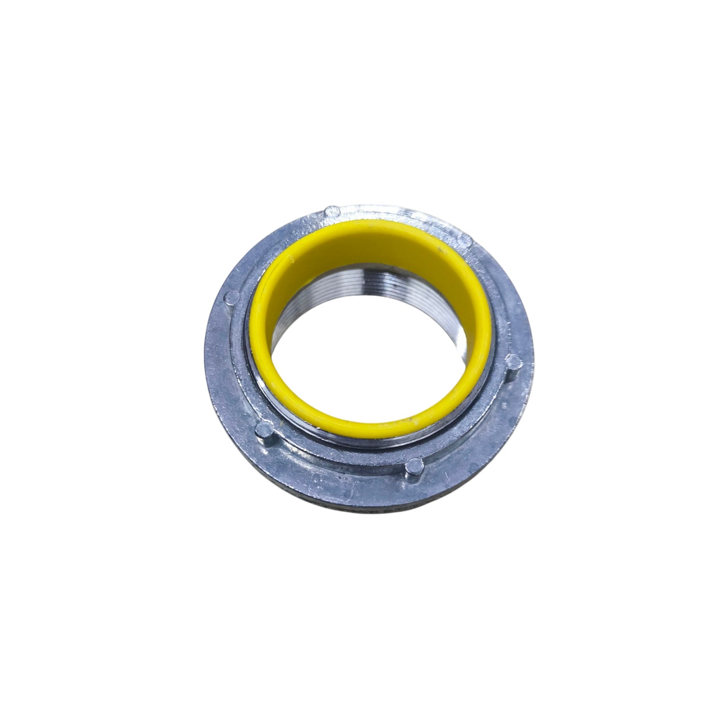 2 Inch Water Tight Hub 58mm galvanized metal conduit hub with yellow rubber gasket and threaded interior