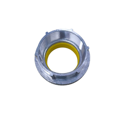 China made 2 Inch Water Tight Hub 58mm metal conduit hub with yellow insert for pipe connections