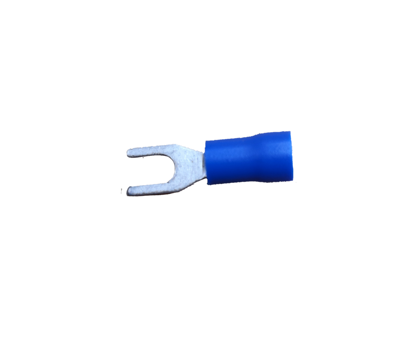 China manufactured Y type terminal lugs with blue insulation. Insulated spade connector for electrical circuitry parts