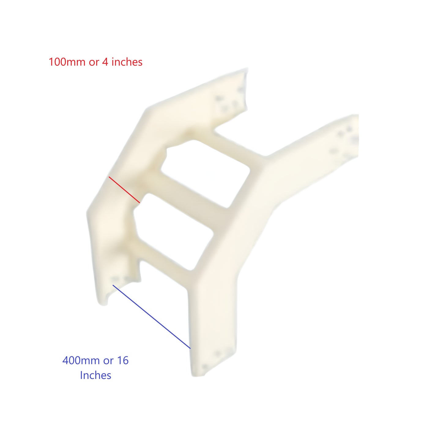 Royu cable management bracket measuring 400mm x 100mm or 16 x 4 Inches in off-white color