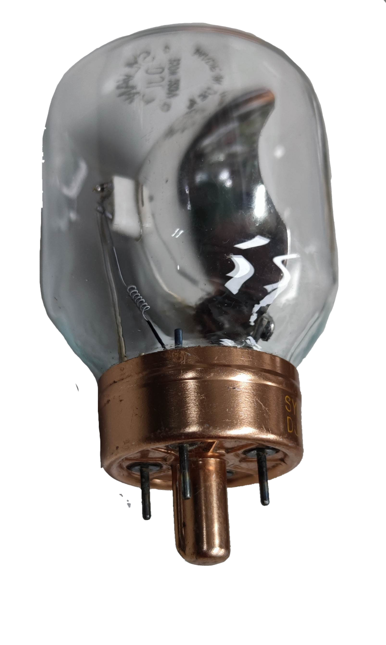 Sylvania incandescent bulb 150W 120V projector lamp 4 pins with clear glass and copper base