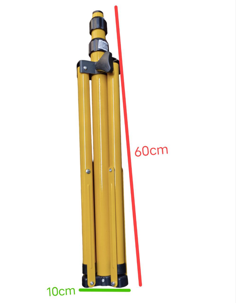 Electx Electrical Supply Flood Light Stand 2 Meter 1 Head folded yellow tripod stand compact collapsed