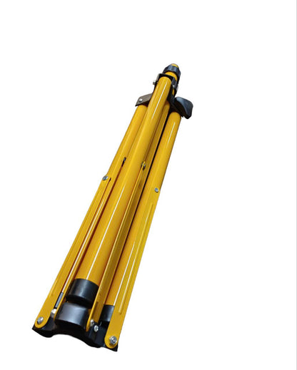 Electx Electrical Supply yellow collapsible tripod folded Flood Light Stand 2 Meter 1 Head for outdoor lighting