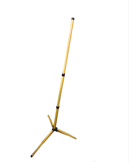 Electx Electrical Supply Flood Light Stand 2 Meter 1 Head yellow telescoping tripod for outdoor lighting adjustable height