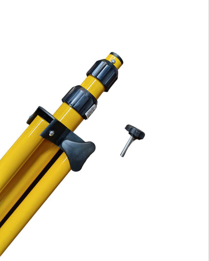 Electx Flood Light Stand 2 Meter 1 Head yellow adjustable tripod with locking clamps and mounting screw