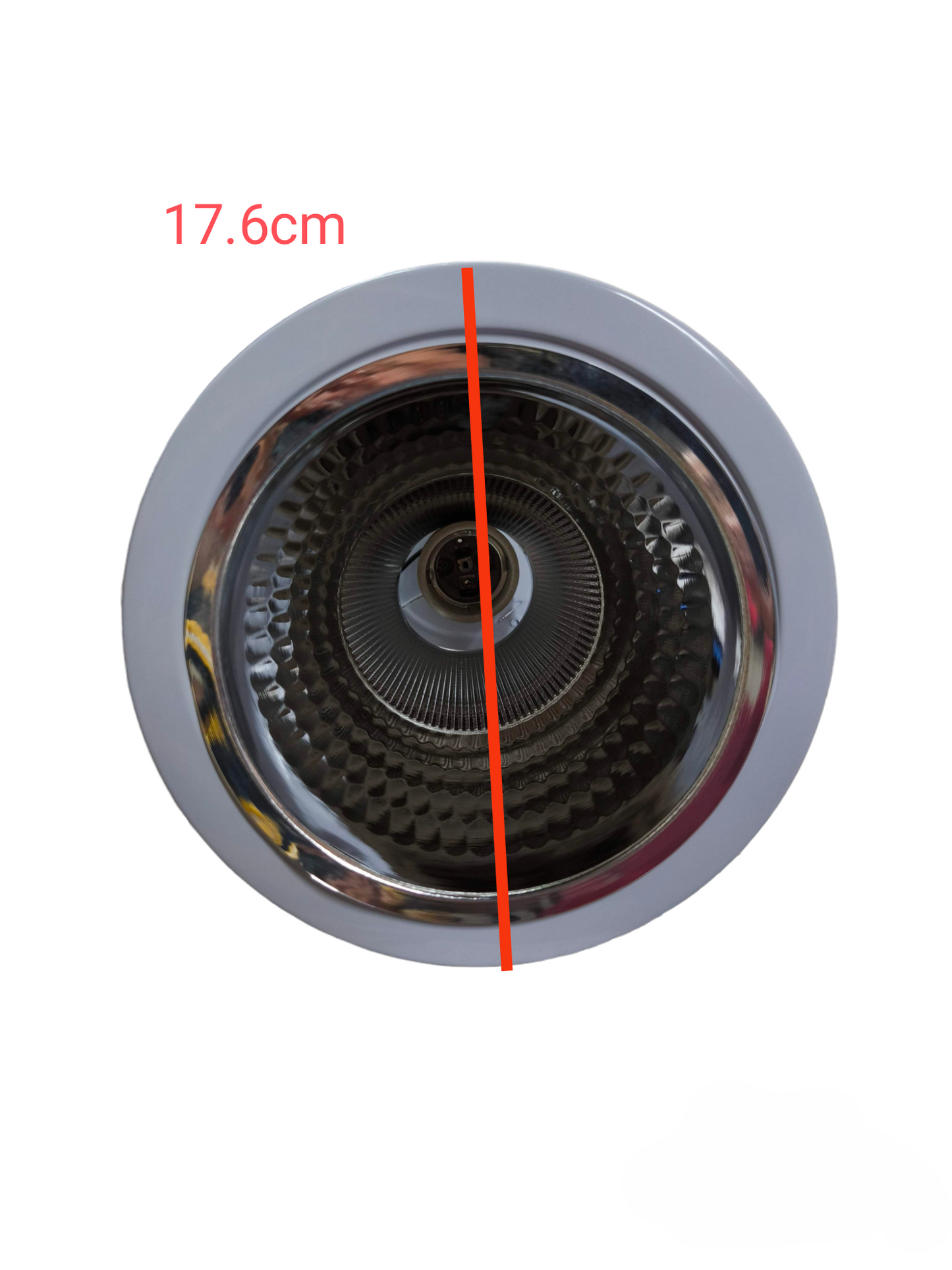 Firefly 6 Inch Downlight Fixture E27 top view recessed ceiling light white trim reflective inner cone