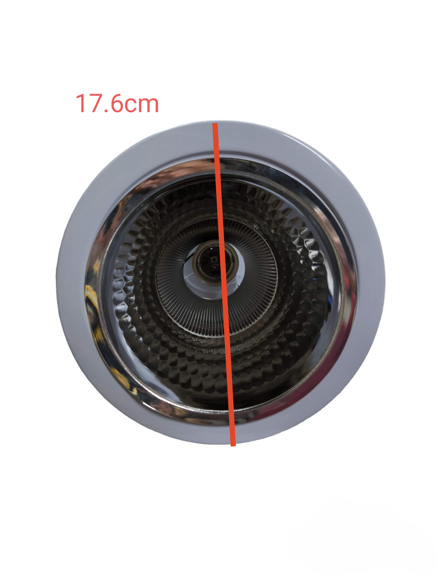 Firefly 6 Inch Downlight Fixture E27 top view recessed ceiling light white trim reflective inner cone
