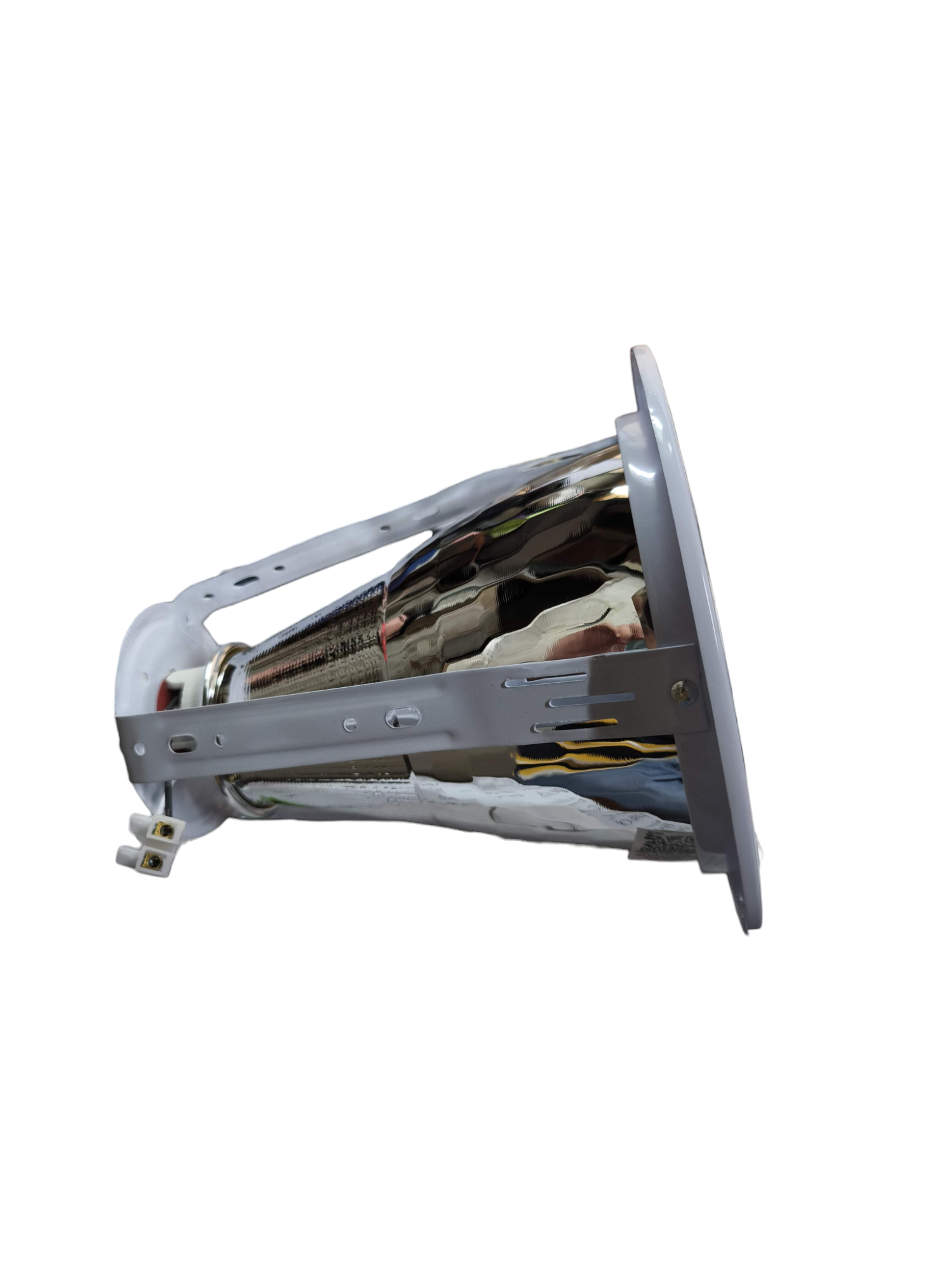 Firefly 6 Inch Downlight Fixture E27 side view recessed white trim reflective interior housing