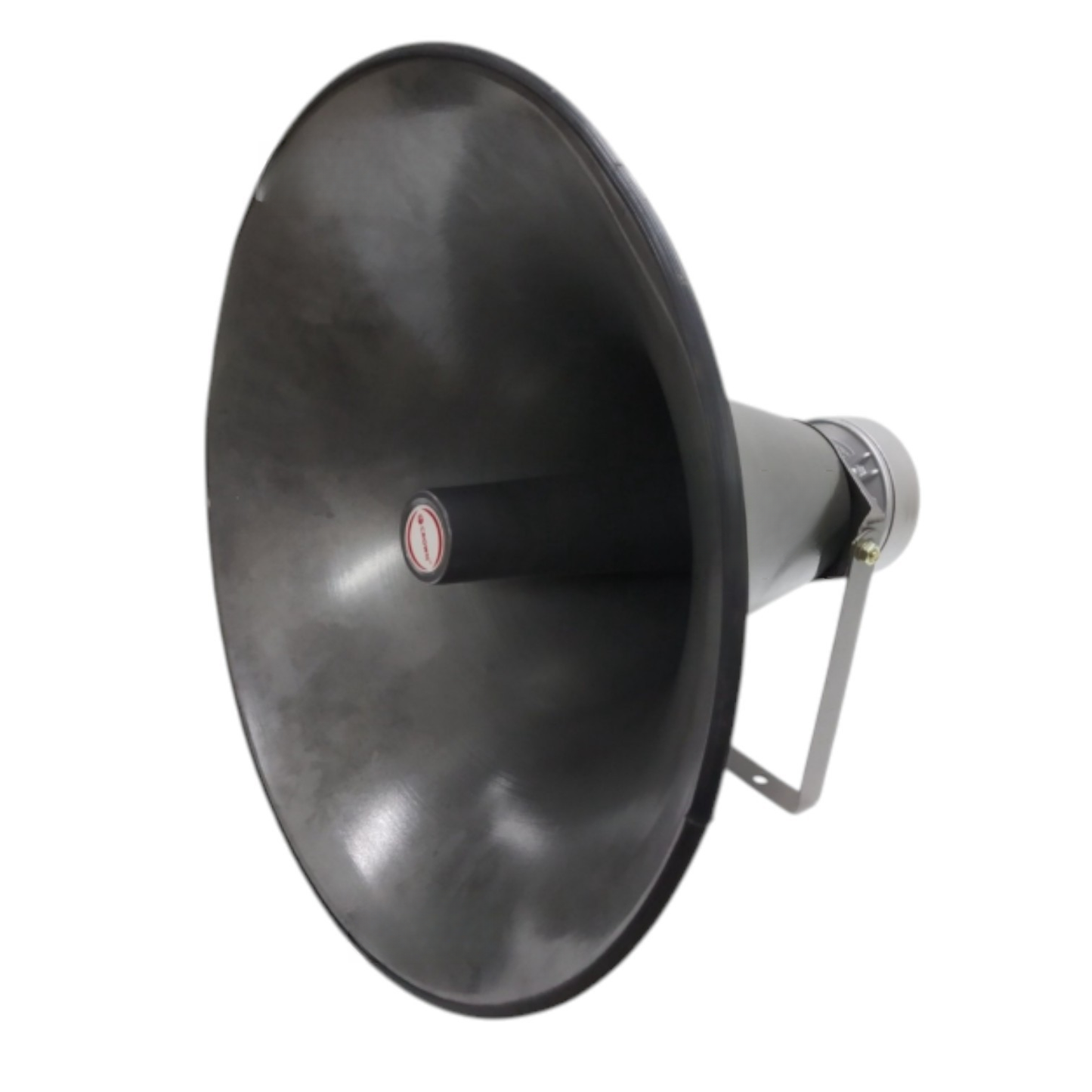 Crown 20 Inch 100W Trumpet Horn black PA loudspeaker with metal mounting bracket for outdoor announcements