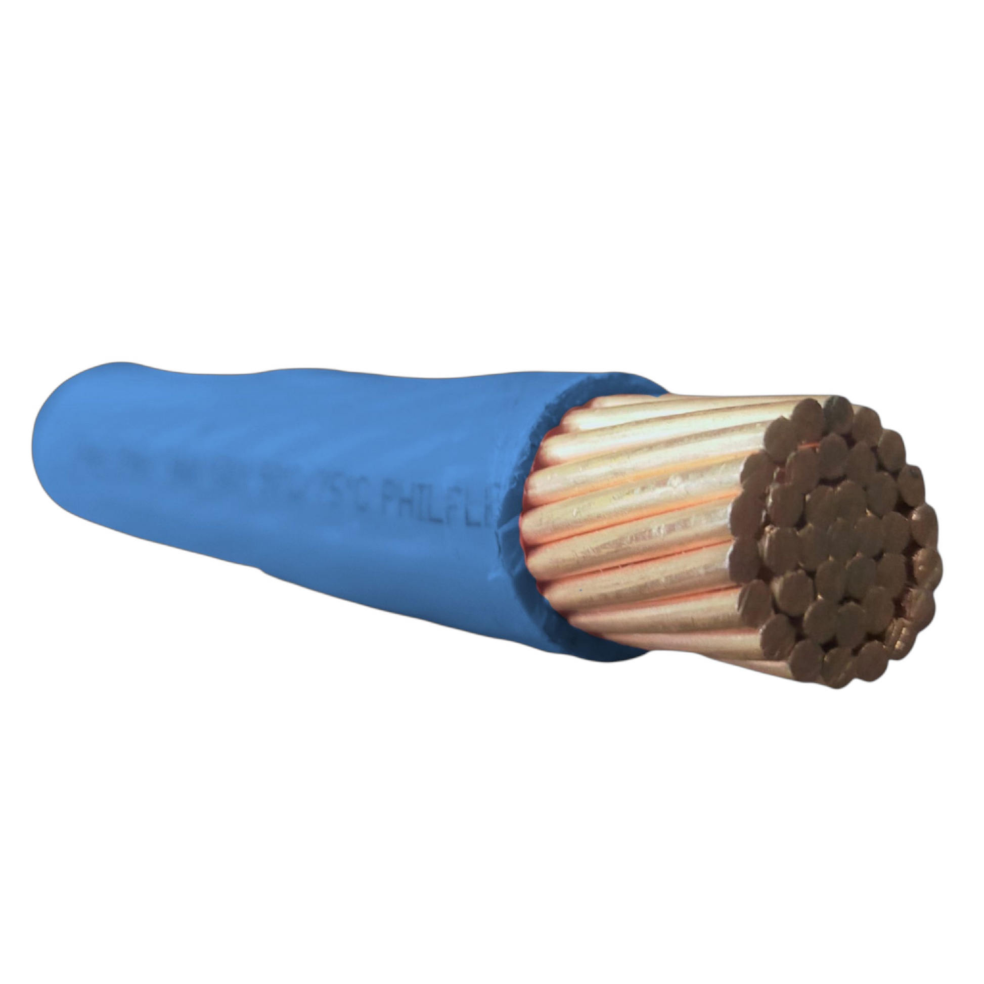 Royu blue insulated cable with exposed copper conductor cross section 175mm Stranded 350MCM Blue heavy gauge wire