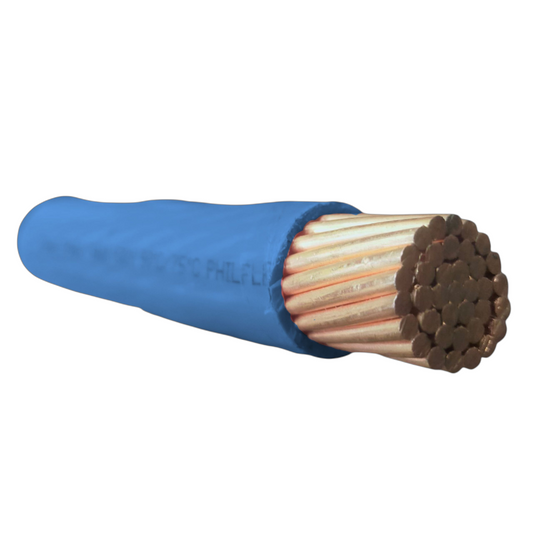 Royu blue insulated cable with exposed copper conductor cross section 175mm Stranded 350MCM Blue heavy gauge wire