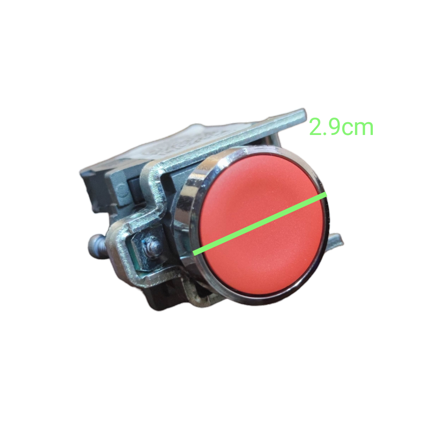 Schneider Push Button Switch Red Normally Open with 2.9 cm diameter for power control