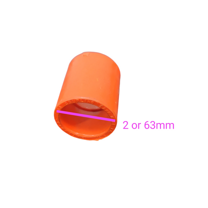 Atlanta PVC Coupling for Electrical Pipe 63mm orange connector for pipe fittings