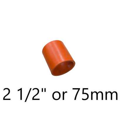 Atlanta PVC Coupling for Electrical Pipe 75mm in orange for secure pipe connections
