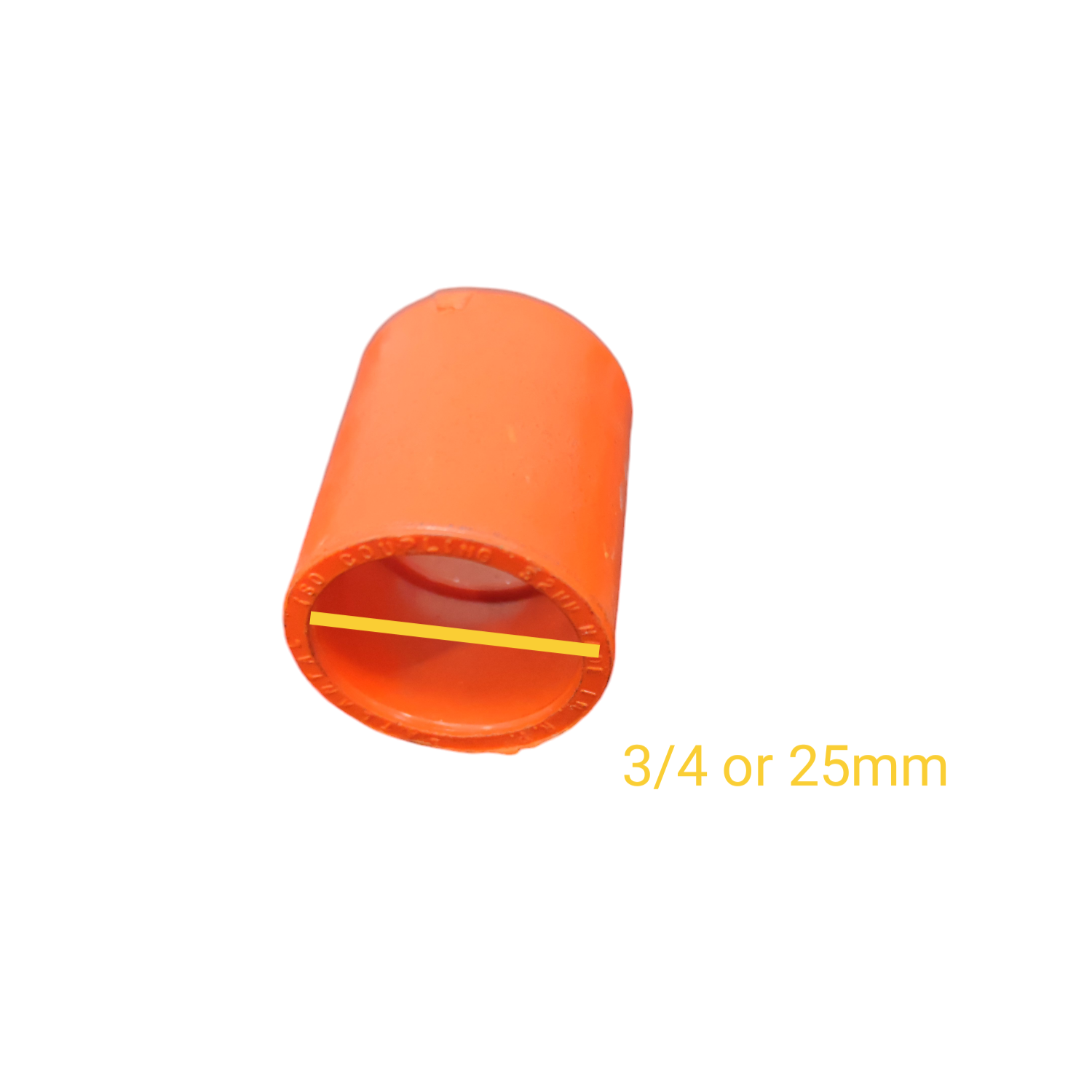 Atlanta PVC Coupling for Electrical Pipes 25mm in orange for pipe connection and repair