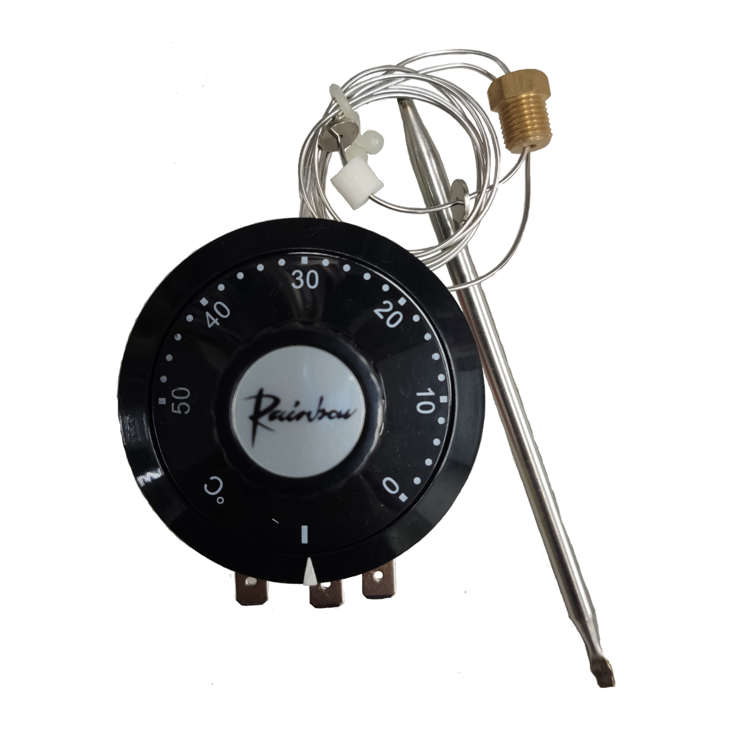 Rainbow 220V thermostat controller for water dispensers and filters with temperature dial and sensor probe