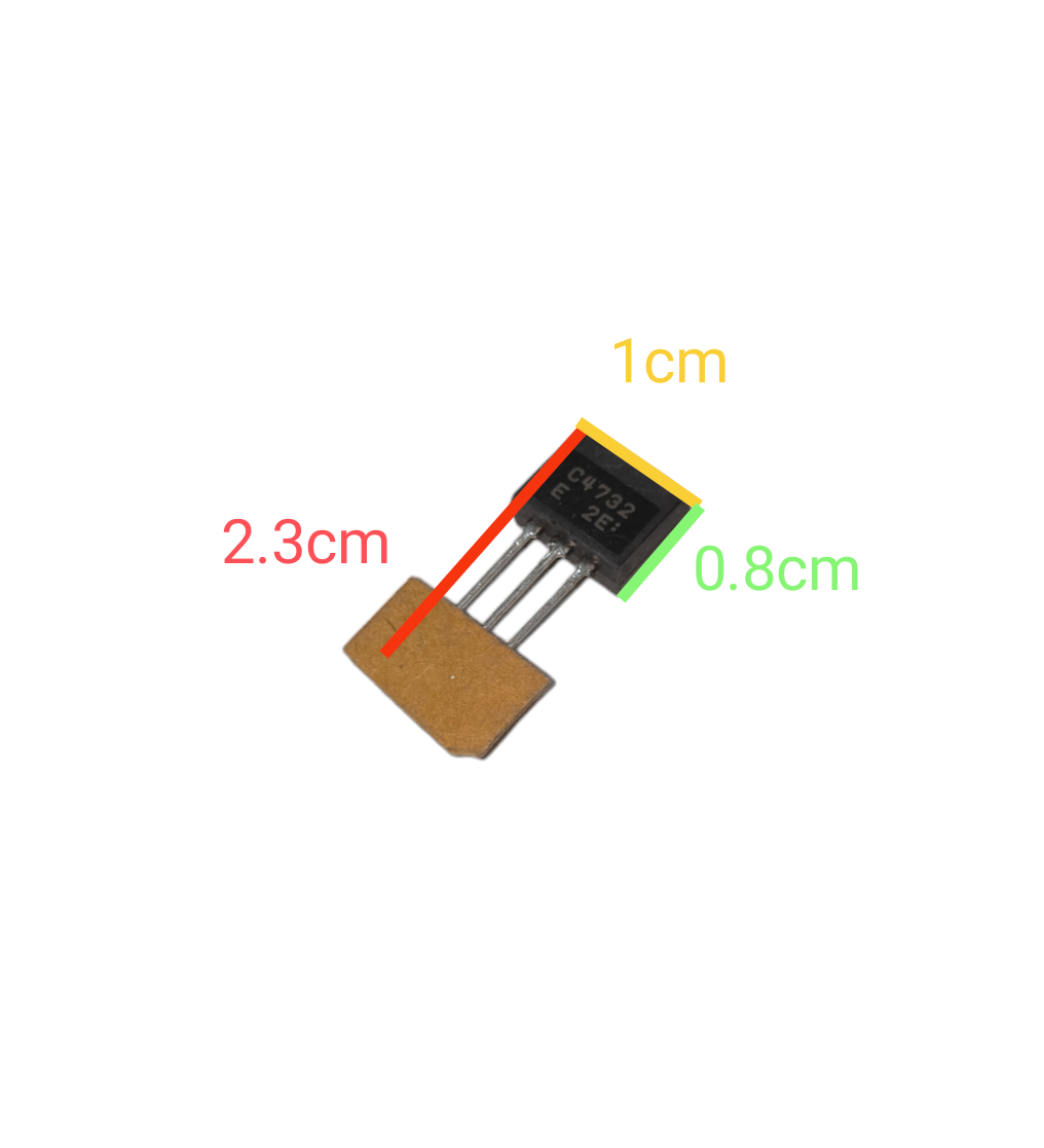 Rare electronic transistors Manila from China with detailed size dimensions for electrical circuitry parts