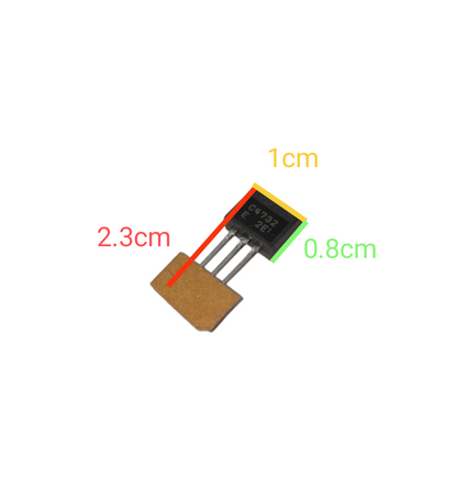 Rare electronic transistors Manila from China with detailed size dimensions for electrical circuitry parts