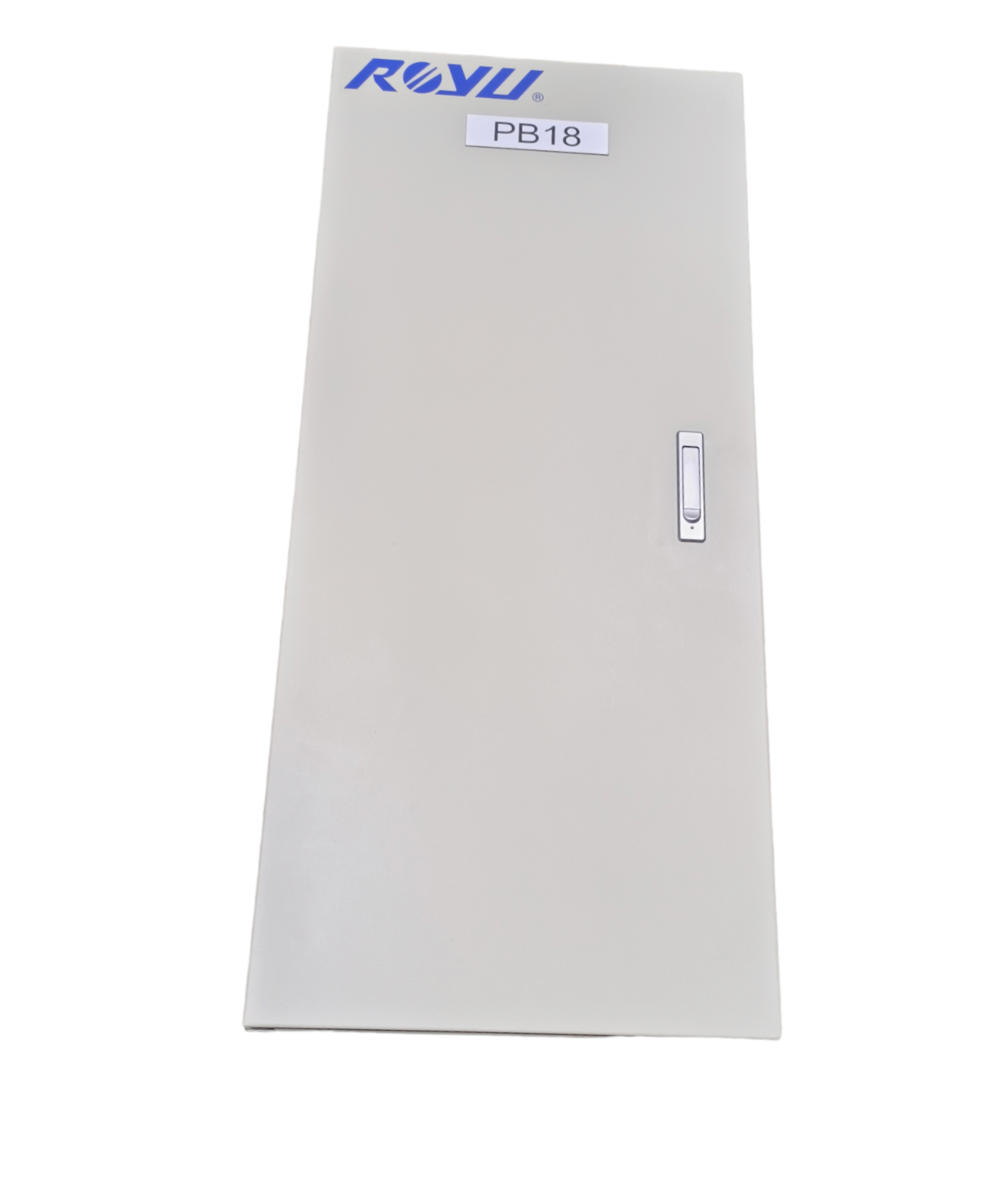Chint 225A 2 pole MCCB panel board white metal distribution enclosure door labeled PB18