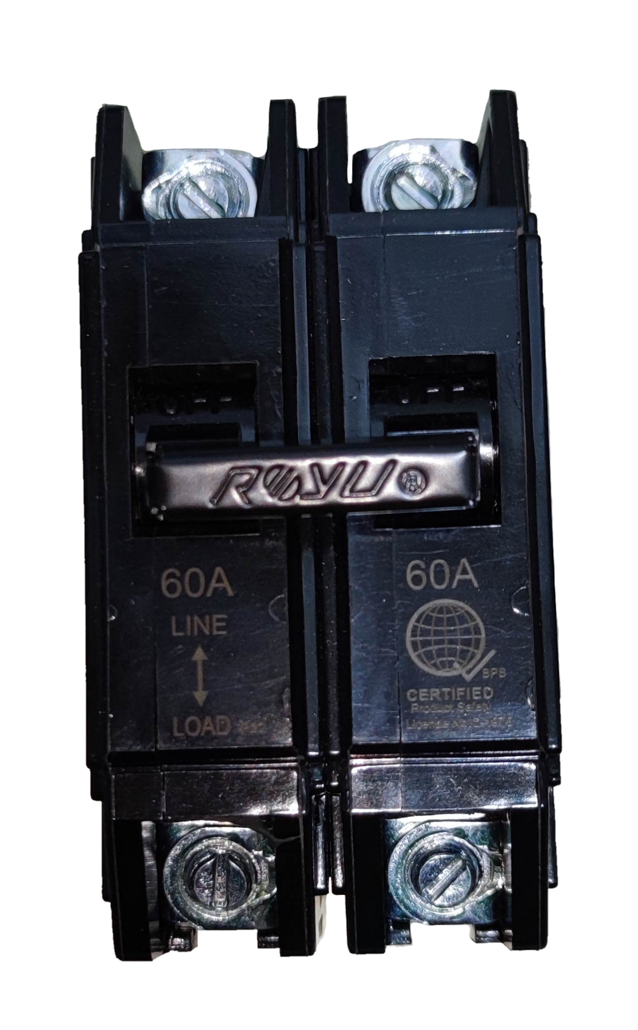 Royu 2 pole 220V bolt on breaker with 60A capacity for electrical circuit protection