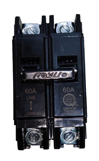 Royu 2 pole 220V bolt on breaker with 60A capacity for electrical circuit protection
