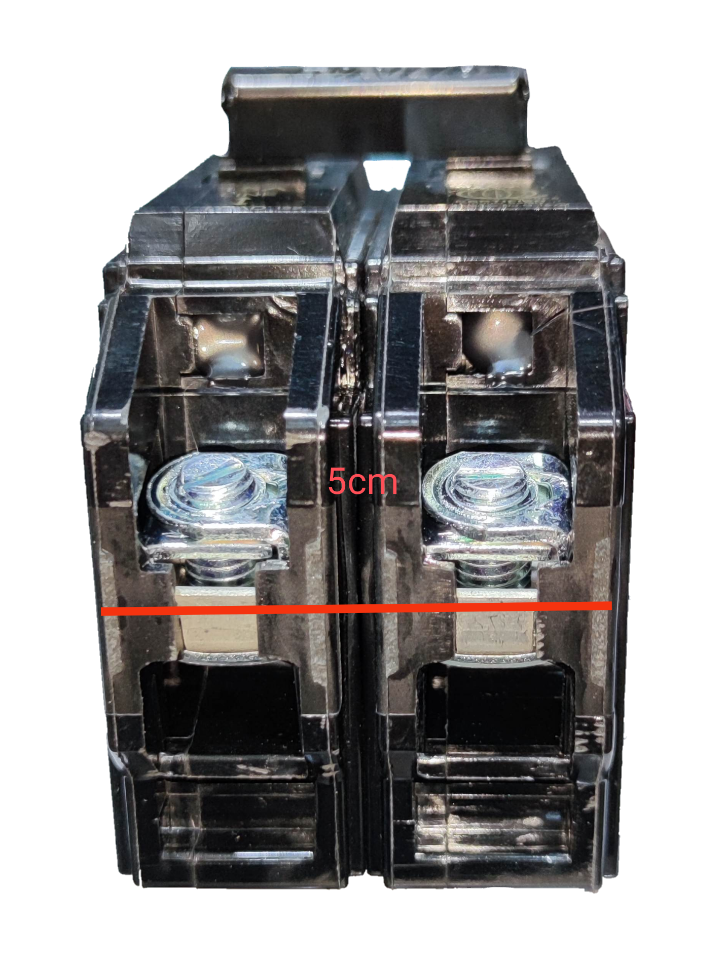 Royu 2 pole 220V bolt on breaker with clear terminals and compact design for efficient circuit protection