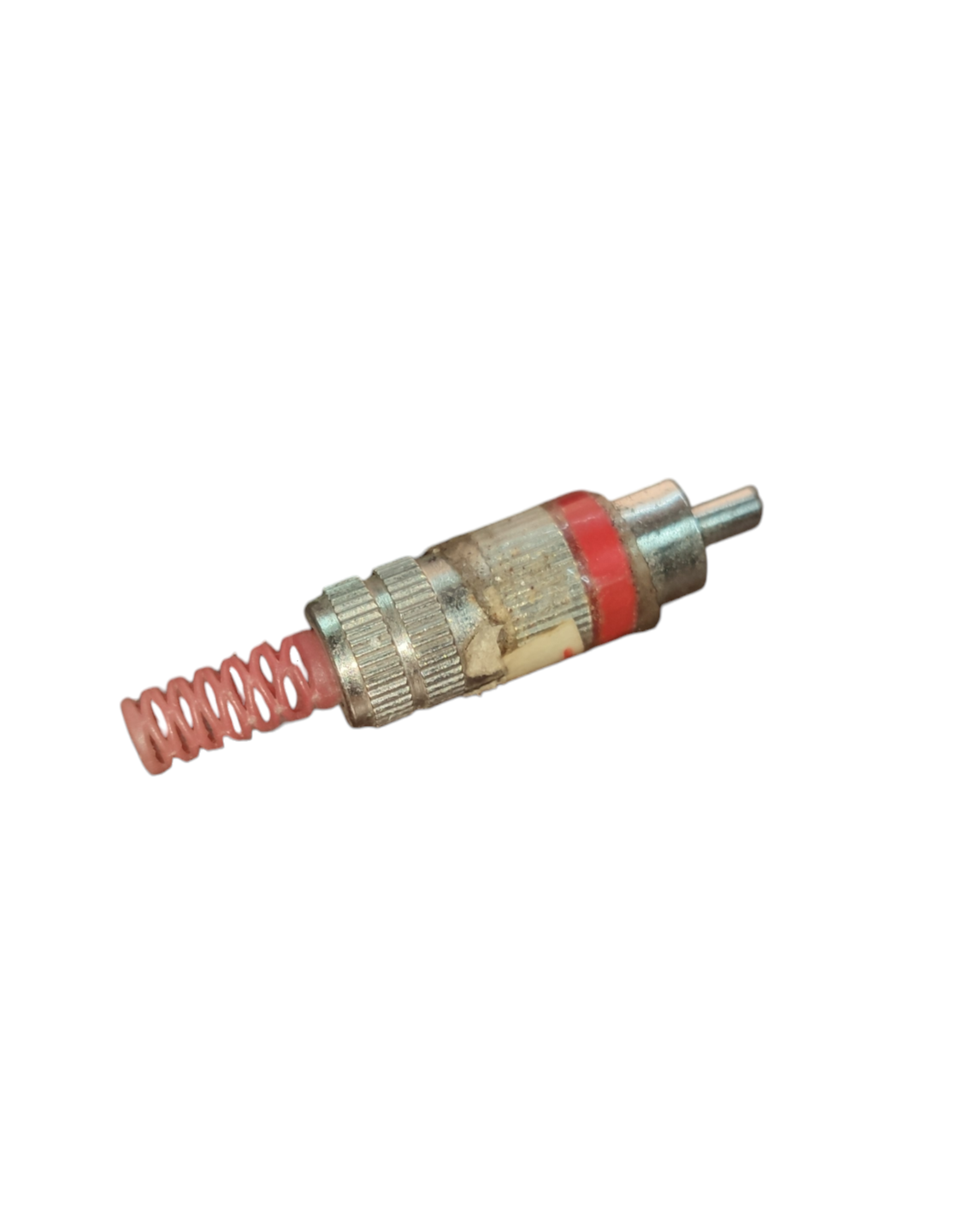 Electx Electrical Supply RCA Plug Connector Male Red with metal body and spring cable protector