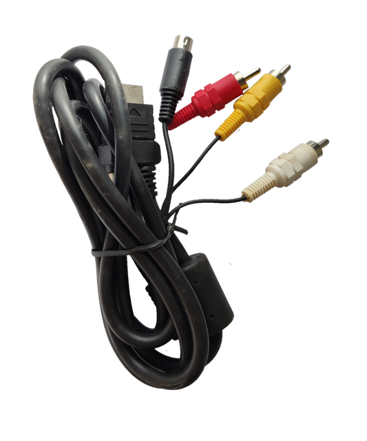 RCA to AV Cable Playstation with red yellow and white connectors for audio and video connection
