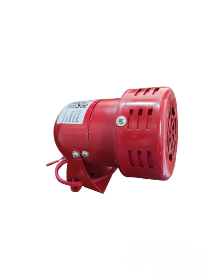 Auspicious 220V industrial siren horn in red for CCTV and security system alert notifications
