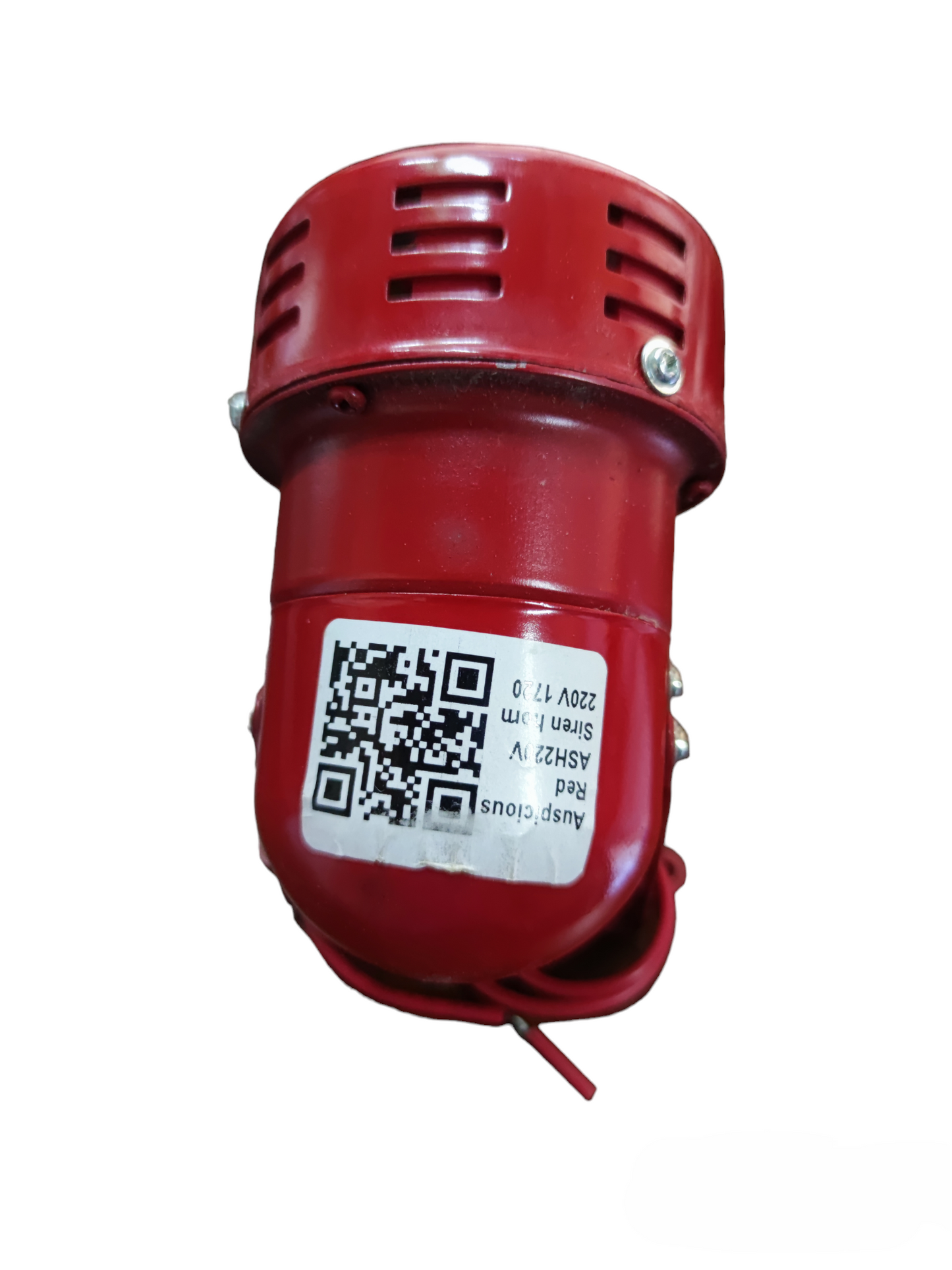Auspicious red 220V industrial siren horn for CCTV and security system alarm alerts