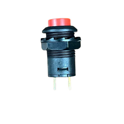 Red Push Lock 1A 220V Button Switch with a Durable Black Housing and Easy Installation