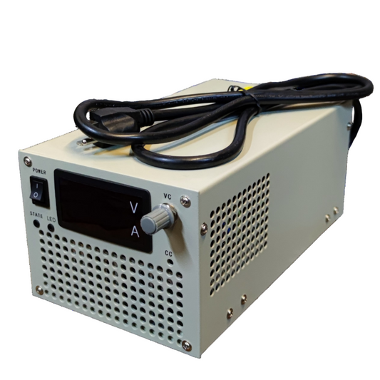 ZwitseRise 36V 50A regulated power supply with adjustable voltage control and LED display