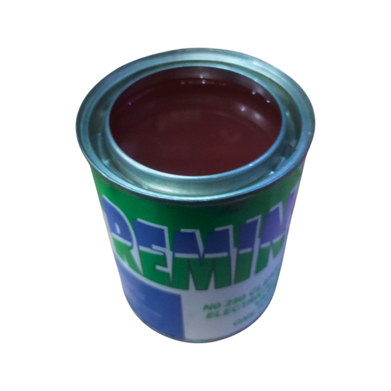 Remington clear electrical varnish in a metal can, ideal for insulation and protection of electrical components