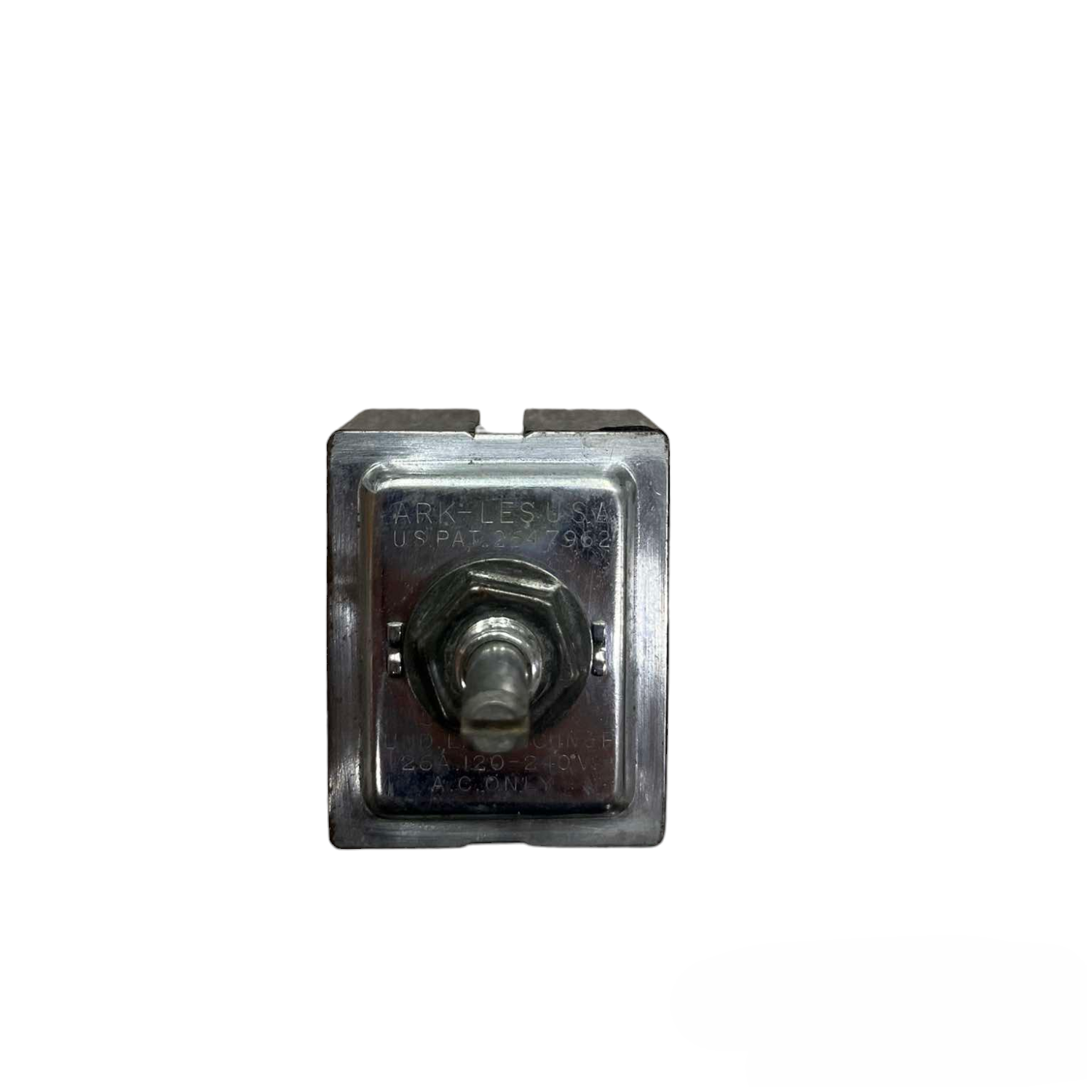 Infinite Switch 26A 120V - 240V ARK-LES USA metal stove control switch with threaded shaft and mounting plate