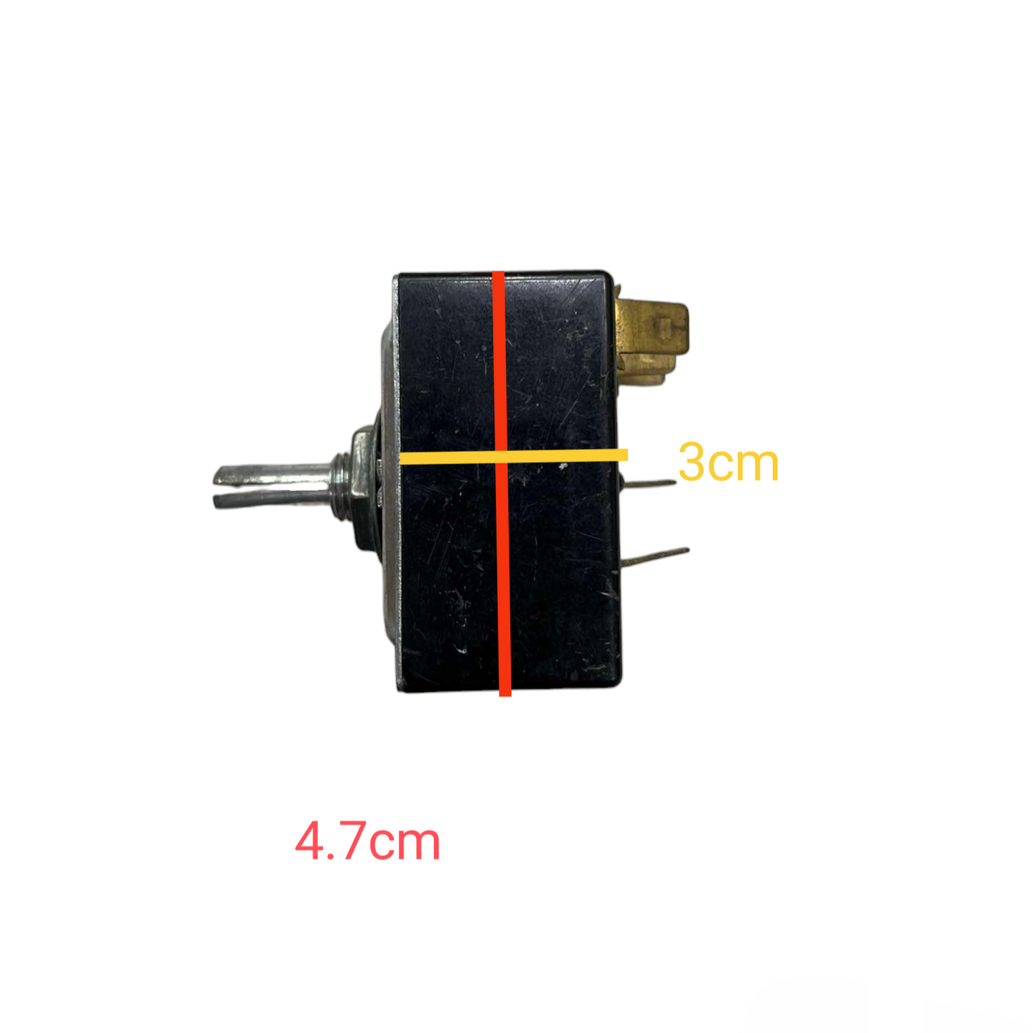 Infinite Switch 26A 120V - 240V stove control switch by ARK-LES USA with shaft and terminals