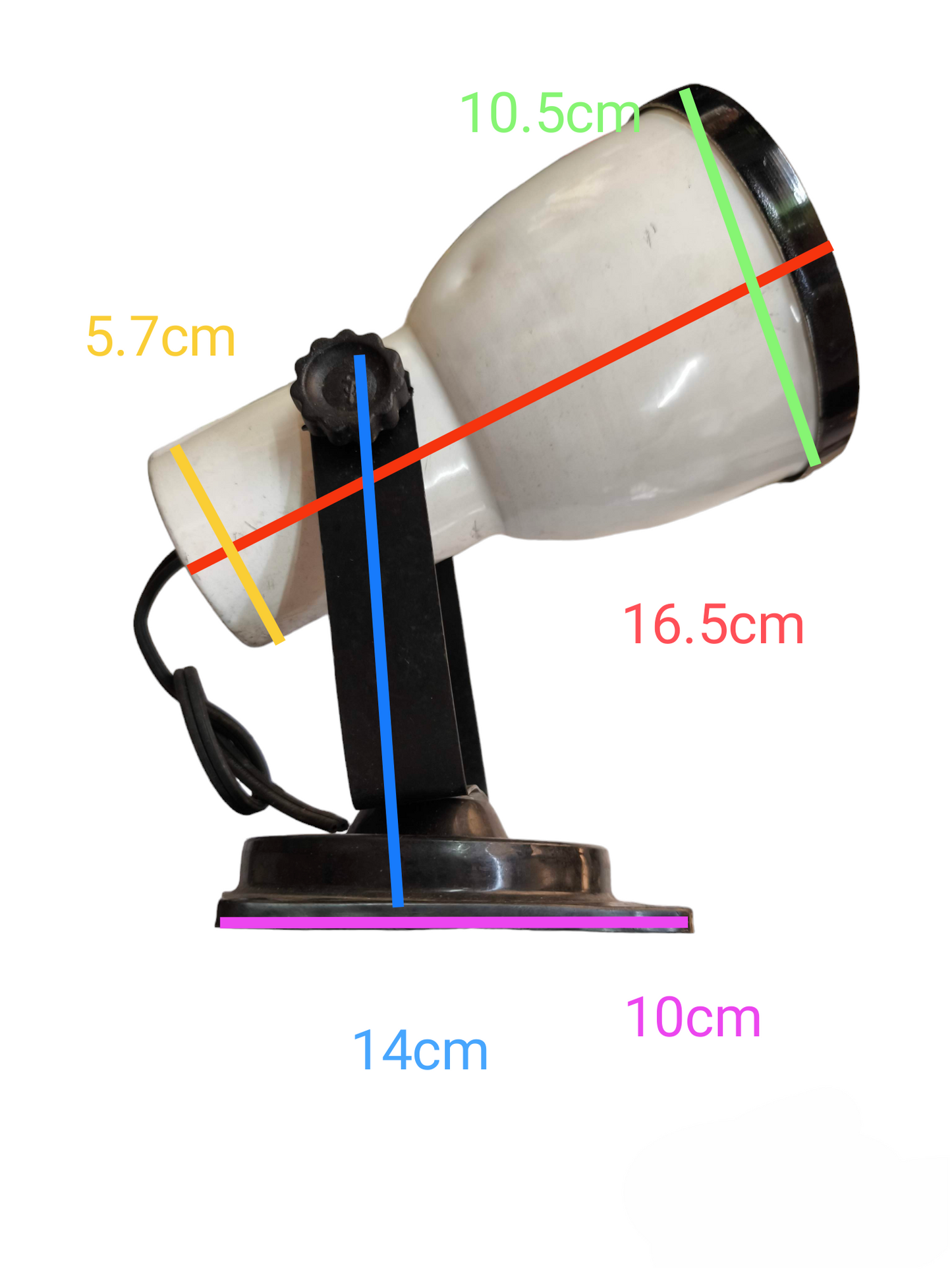 Local adjustable spotlight fixture with base and cord Spot light Holder E27 Socket White for installations