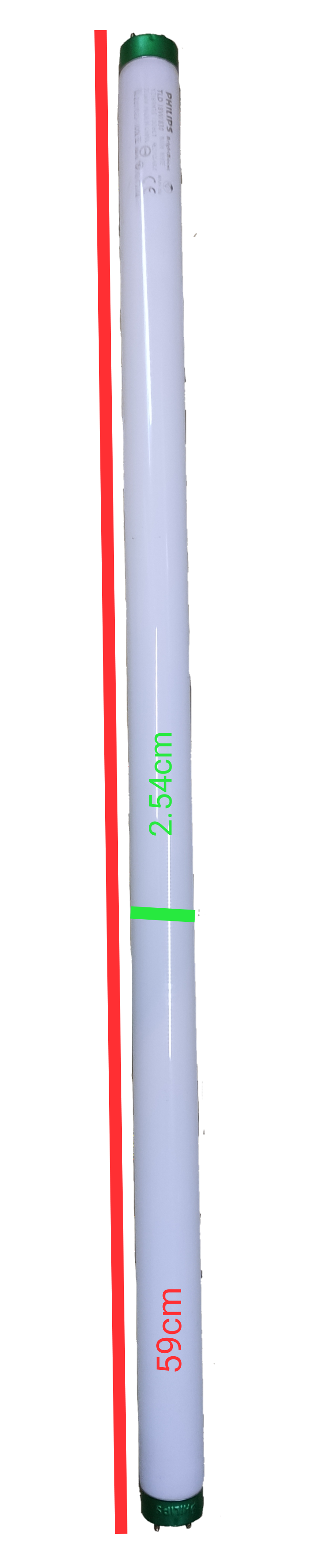 Philips 18W Fluorescent Tube T-8 Warm White light bulb with 59 cm length for indoor lighting