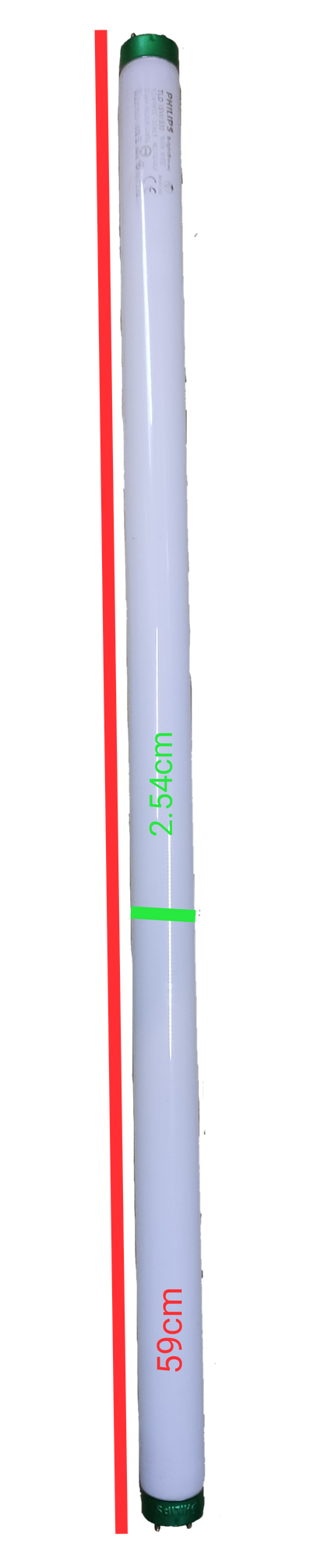 Philips 18W Fluorescent Tube T-8 Warm White light bulb with 59 cm length for indoor lighting